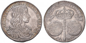 NAPOLI. Carlo II di Spagna (1683-1700). 100 Grana 1684. AG (g 28.29). Magliocca 5. R Graffio nel campo al dritto.
qSPL/SPL