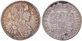 NAPOLI. Carlo II di Spagna (1683-1700). Tarì 1689. AG (g 5,03). Magliocca 21. R 
BB