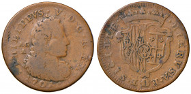 NAPOLI. Filippo V di Spagna 1700-1707). Grano 1701. CU (g 8,21). Magliocca 78. RR.
MB/qBB