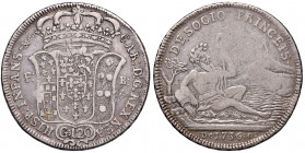 NAPOLI. Carlo di Borbone (1734-1759). 120 Grana 1736. AG (g 25,12). Gig.24; Magliocca 133. NC. 
qBB