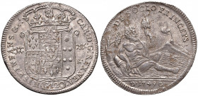 NAPOLI. Carlo di Borbone (1734-1759). 120 Grana 1749. AG (g 25,38). Gig.28; Magliocca 138. R. Lievi punti di porosita del metallo al R/. 
SPL