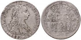 NAPOLI. Carlo di Borbone (1734-1759). 120 Grana 1754. AG (g 25,30). Gig.32b; Magliocca 144. R2. Cifra 4 su 3. Consueti graffi di conio.
qBB/BB
