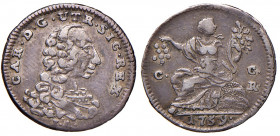 NAPOLI. Carlo di Borbone (1734-1759). 5 Grana 1759. AG (g 1,02). Gig.48; Magliocca 160. 
BB