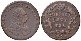 NAPOLI. Carlo di Borbone (1734-1759). Pubblica da 3 Tornesi 1756. CU (g 8,39). Gig.51; Magliocca 162. R.
qBB