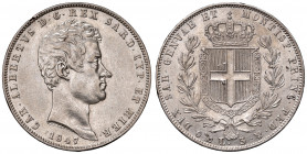 Carlo Alberto (1831-1849). 5 lire 1847 Genova. AG. Gig.85. D/ Minima mancanza di conio al bordo. Bei fondi.
qSPL/SPL