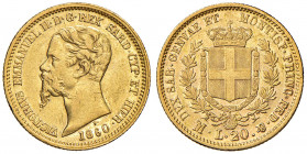 Sardegna. Vittorio Emanuele II (1849-1861). 20 Lire 1860 Milano AU. Gig.20. R.
BB/SPL