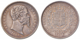Re Eletto. Vittorio Emanuele II (1859-1861). 1 lira 1859 Bologna. AG. Gig.9. R. Delicata patina.
BB+/qSPL