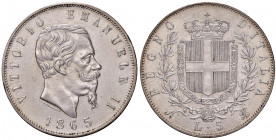 Vittorio Emanuele II (1861-1878). 5 lire 1865 Napoli. AG. Gig.36. R.
Periziata Esposito Marco
SPL