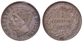 Umberto I (1878-1900). 1 centesimo 1897 CU. Gig.60. R Difetti al bordo.
SPL+