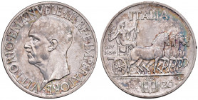 Vittorio Emanuele III (1900-1943). 20 Lire 1936 XIV Impero. AG. Gig.45. R. Segnetto al bordo.
SPL+