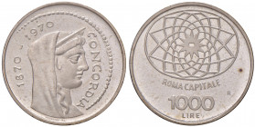 Repubblica Italiana. 1000 lire 1970 Roma Capitale. AG. Gig.1.
Periziata Esposito Marco
FDC