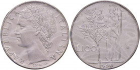 Repubblica Italiana. 100 lire 1956 Minerva. AC. Gig.93. NC.
Periziata Pietro Paolo Testa
FDC