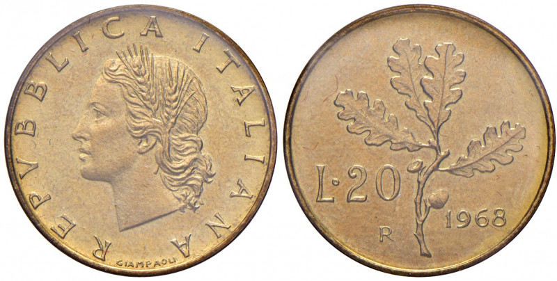 Repubblica Italiana. 20 lire 1968. BA. Gig.195.
Periziata Esposito Marco
FDC