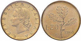 Repubblica Italiana. 20 lire 1968. BA. Gig.195.
Periziata Esposito Marco
FDC