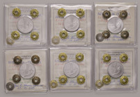 Repubblica Italiana. Lotto 6 monete da 1 lira 1952-53-56-57-58-59 Cornucopia. IT. Gig.365 e ss. NC.
Periziati Esposito Marco
FDC