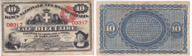 REGNO D'ITALIA. Banca Nazionale. 10 lire. 28-09-1870. Gig.BNR-7B. R. Alcuni fori di spillo.
Certificata Esposito Marco
BB