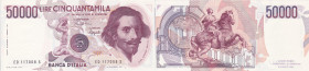 REPUBBLICA. Banca d'Italia. 50000 lire "Bernini" I tipo. Lettera D-1990. Gig.BI-80D. 
Certificata Esposito Marco
FDS