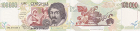 REPUBBLICA. Banca d'Italia. 100000 lire "Caravaggio" II tipo. Lettera A-1994. Gig.BI-85E.
Certificata Esposito Marco
FDS