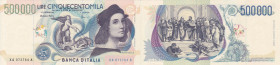 REPUBBLICA. Banca d'Italia. 500000 lire "Raffaello" XA - 1997. Serie Sostitutiva avente la "X". Gig.BI-86Aa. R.
Certificata Esposito Marco
FDS
