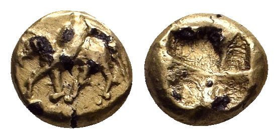 Ionia.Uncertain mint. (Ca. 600-550 BC). Fourree EL hekte - sixth stater.

Obv: H...