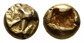 IONIA.uncertain mint.( 600-550 BC) EL 1/24 Stater.

Obv : Winged scarab.

Rev : Incuse square punch.

Condition : Very fine

Weight: 0.6 gr
Diameter: ...