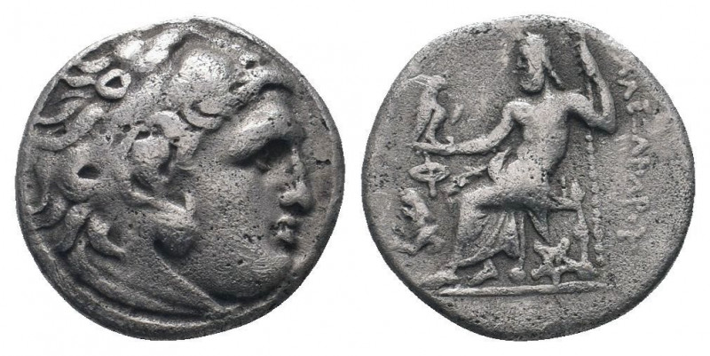 KINGS of THRACE.Lysimachos.(305-282 BC). Kolophon.Drachm.

Obv : Head of Herakle...