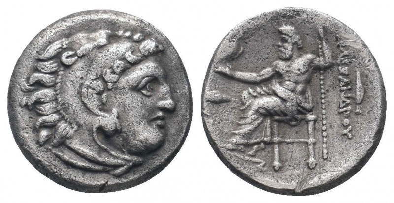 KINGS OF MACEDON. Alexander III.The Great.(336-323 BC). Drachm. Kolophon.

Obv :...