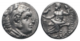 KINGS of MACEDON. Philip III.(323-317 BC). Drachm.Sardes

Obv : Head of Herakles right, wearing lion skin. 

Rev : ΦΙΛΙΠΠΟΥ.
Zeus Aëtophoros seated le...