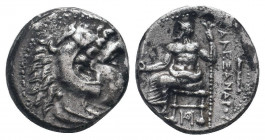 KINGS of MACEDON. Alexander III.The Great.(336-323 BC). Drachm.Sardes.

Obv : Head of Herakles right, wearing lion skin.

Rev : ΑΛΕΞΑΝΔΡΟΥ.
Zeus Aëtop...