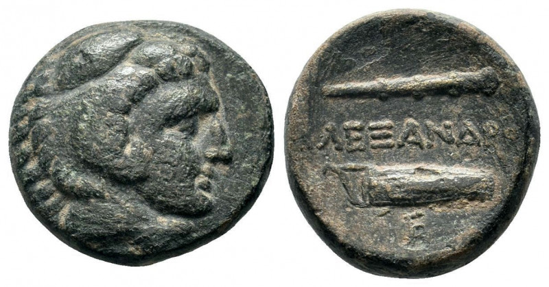 KINGS of MACEDON.Alexander III.The Great.(336-323 BC).AE.Uncertain mint.

Obv : ...