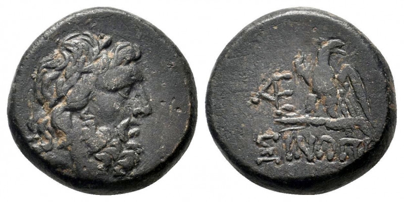 PAPHLAGONIA.(120-80 BC).AE.Sinope.

Obv : Laureate head of Zeus right.

Rev : ΣΙ...