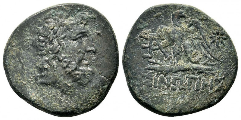 PAPHLAGONIA.(85-65 BC).AE.Sinope.

Obv : Laureate head of Zeus right.

Rev : ΣIN...