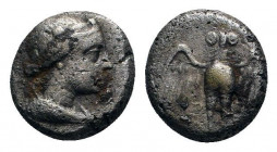 PONTOS.Time of Mithradates VI.(Circa 3rd-2nd Century BC).Drachm or Siglos.Amisos.

Obv : Draped bust of Hera to right, wearing turreted stephanos.
 
R...