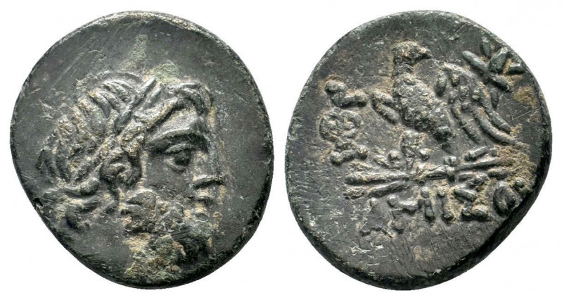 PONTOS.Mithradates VI.(Circa 85-65 BC).Civic Issue.AE.Amisos.

Obv : Laureate he...