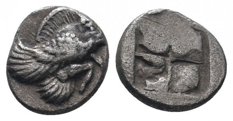 IONIA.(5th Century BC).Obol.Clazomennae.

Obv : Forepart of winged boar.

Rev : ...