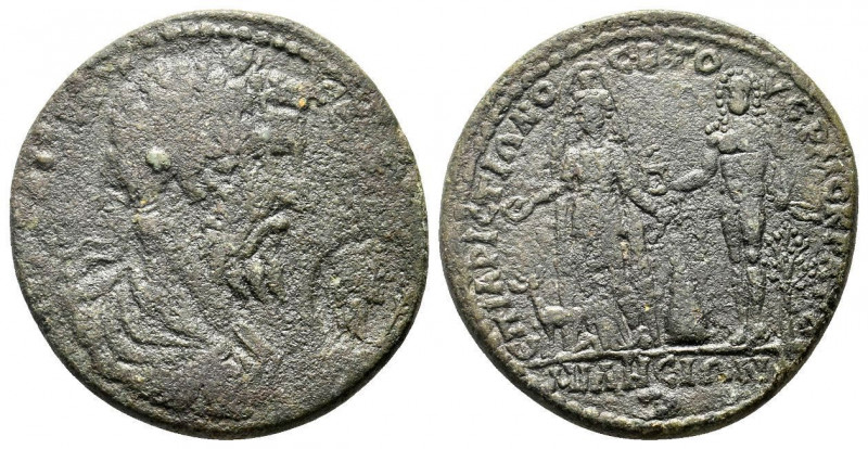 IONIA. Miletus. Septimius Severus.193-211 AD.AE Bronze.AVT KAI Λ CE CEOVHΡOC ΠEΡ...