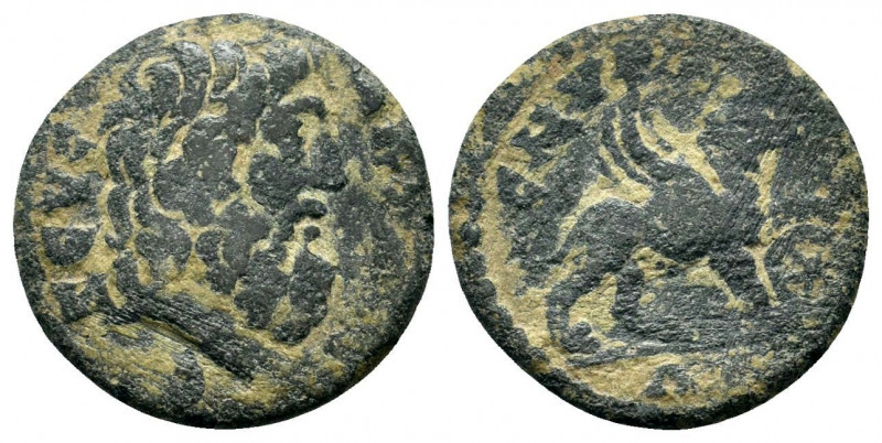 IONIA, Smyrna. Pseudo-autonomous, time of Marcus Aurelius. Ae.

Obv: ΖƐVϹ ΑΚΡΑΙΟ...