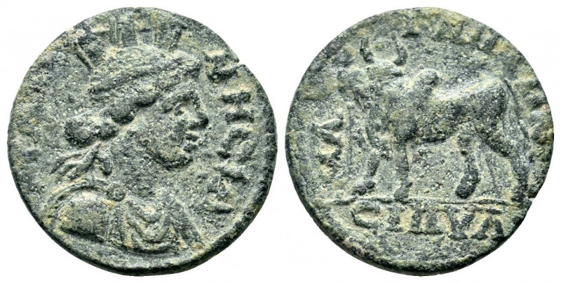 LYDIA, Magnesia ad Sipylum. Pseudo-autonomous. Ae.

Obv: ΜΑΓΝƐCΙΑ.
Turreted and ...