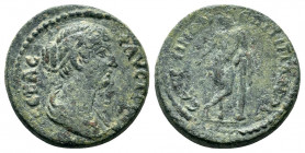 LYDIA, Saitta. Faustina Junior (Augusta, 161-176). Ae.

Obv: ΦΑVϹΤƐΙΝΑ ϹƐΒΑϹ.
Draped bust of Faustina right.
Rev: ƐΠΙ ΤΙΤΙΑΝΟV ϹΑΙΤΤΗΝΩΝ.
Nude Apollo ...