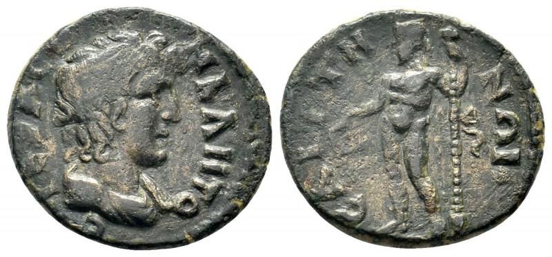 LYDIA, Saitta. Pseudo-autonomous, time of Severeian dynasty. Ae.

Obv: IEΡA CYNK...