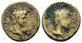 LYDIA, Sardis. Reign of Tiberius (14-37 ). Ae.

Obv: ΓΕΡΜΑΝΙΚΟΣ ΚΑΙΣΑΡΕΩΝ.
Bare head of Germanicus right.
Rev: ΔΡΟΥΣΟΣ ΣΑΡΔΙΑΝΩΝ.
Bare head of Drusus ...
