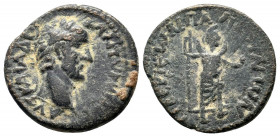 PISIDIA. Pappa Tiberia. Antoninus Pius.138-161 AD. AE Bronze.ΑVΤ ΚΑΙ ΑΔΡ ΑΝΤUΝΙΝοϹ, laureate head of Antoninus Pius, right / ΤΙΒƐΡΙƐⲰΝ ΠΑΠΠΗΝⲰΝ, men s...