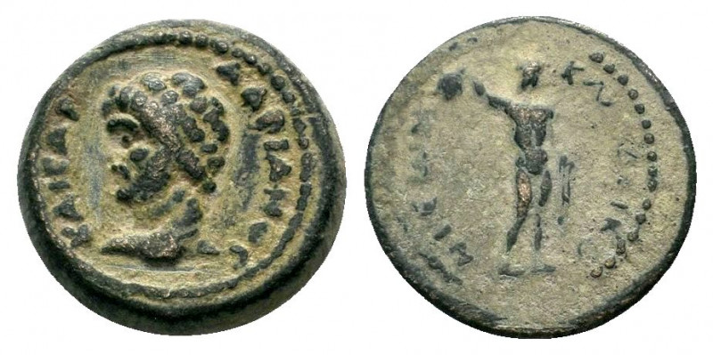 LYCAONIA. Iconium. Hadrian, 117-138. Ae.

Obv: ΑΔΡΙΑΝΟС ΚΑΙСΑΡ.
Bare-headed and ...