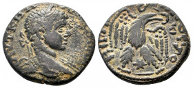 SYRIA.Seleucis and Pieria.Antioch.Elagabalus.218-222 AD.AR Tetradrachm.AYT K M ANTWNEINOC CEB, legend with laureate, draped bustof Elagabalus right / ...