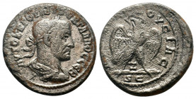 SYRIA.Seleucis and Pieria.Antioch.Trebonianus Gallus.251-253 AD.AR Tetradrachm.ΑΥΤ ΟΚ Κ Γ ΟΥΙΒ ΤΡƐΒ ΓΑΛΛΟϹ ϹƐΒ, laureate, draped and cuirassed bust of...