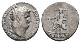 NERO.54 - 68 AD.Rome Mint.AR Denarius.IMP NERO CAESAR AVGVSTVS, laureate head right / SALVS, Salus seated left, holding patera. RIC II 67.


Condition...