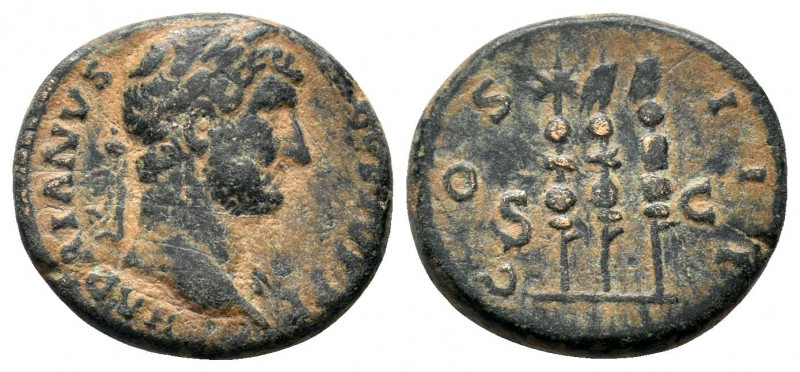 HADRIAN.117-138 AD.Rome mint.AE Bronze. HADRIANVS AVGVSTVS P P, Laureate head of...