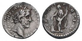 ANTONINUS PIUS (138-161). Denarius. Rome.

Obv: ANTONINVS AVG PIVS P P IMP II.
Laureate head right.
Rev: TR POT XXI COS IIII.
Annona standing left, ho...