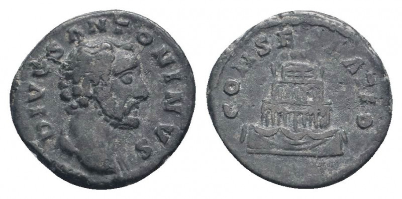 DIVUS ANTONINUS PIUS (Died 161). Denarius. Rome. Struck under Marcus Aurelius.

...