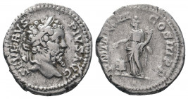 SEPTIMIUS SEVERUS (193-211). Denarius. Rome.

Obv : SEVERVS PIVS AVG.
Laureate head right.

Rev : P M TR P XIIII COS III P P.
Annona standing left, ho...